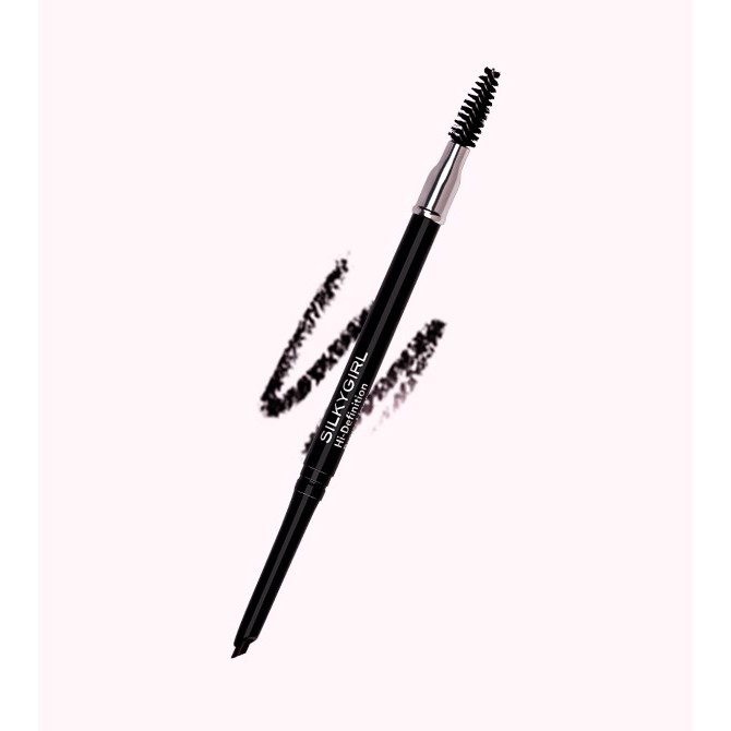 Chì Kẻ Chân Mày 2 Đầu Silkygirl 01 Hi-Definition Brow Liner  0.35g