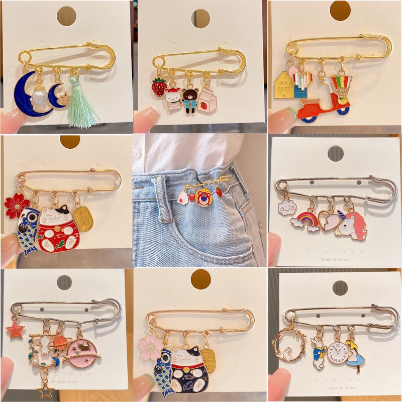 Ghim cài phong cách hoạt hình dễ thương cho nữ