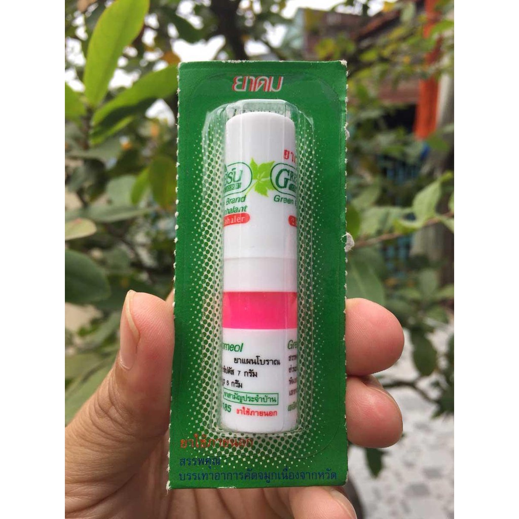 Ống Hít Mũi Thái Lan Green Herb 2 Đầu Tiện Dụng