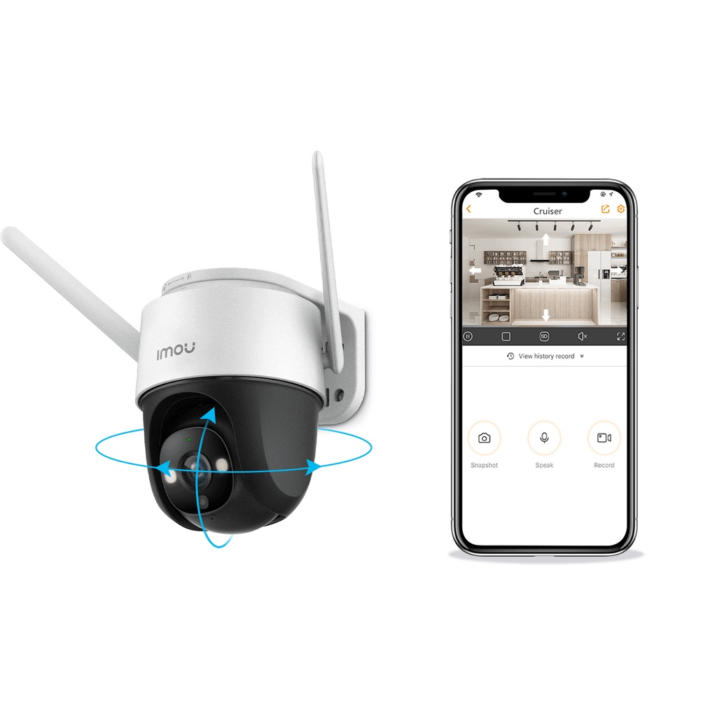 Camera ngoài trời xoay 360 độ IMOU Cruiser, wifi quay có màu ban đêm, cam giám sát cảnh báo chuyển động, có còi hú | BigBuy360 - bigbuy360.vn