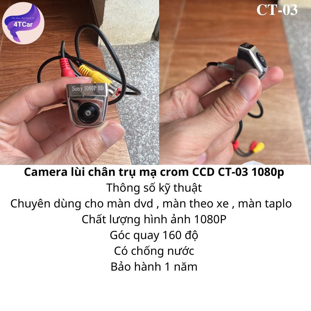 Camera lùi ô tô AHD , CCD lắp màn android , màn DVD theo xe , màn taplo , màn thường