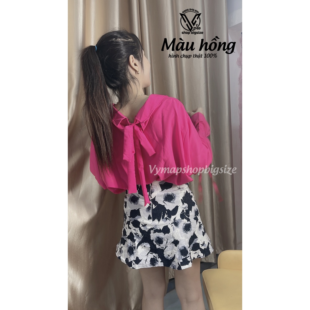 Áo cột nơ sau BIGSIZE nhiều màu siêu hack dáng