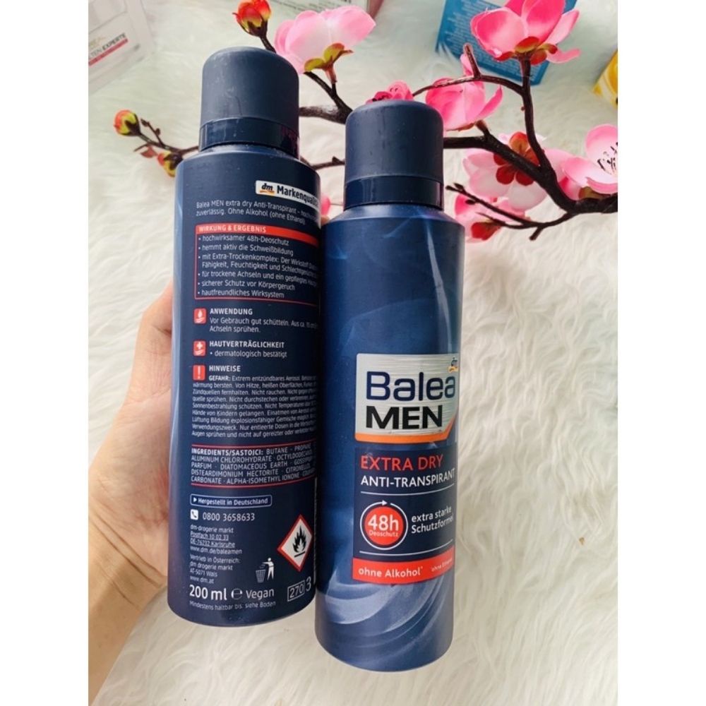 Xịt khử mùi cơ thể nam Balea Men 200ml hàng Đức