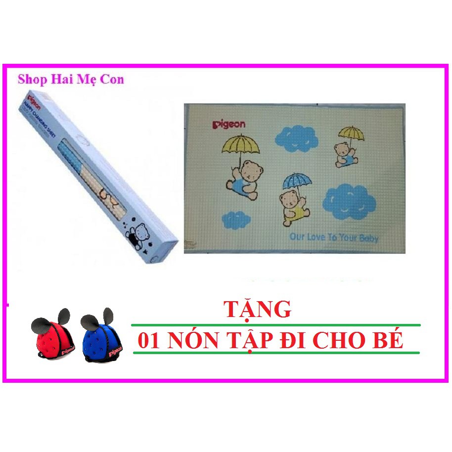 Đệm nằm hơi cao su cho bé Tặng 01 nón tập đi cao cấp