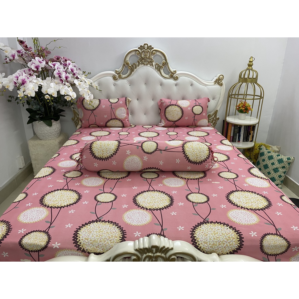 Bộ Drap Thun Hàn Quốc Mát Lạnh 4 món {INBOX chọn màu }