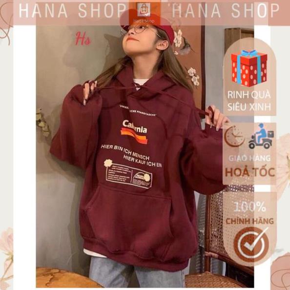 [Hàng Cao Cấp] Áo Nỉ Nam Nữ Hoodie Unisex  Califfo 2 Màu dưới 70kg - Dáng Rộng Kèm Mũ Túi Trước G080