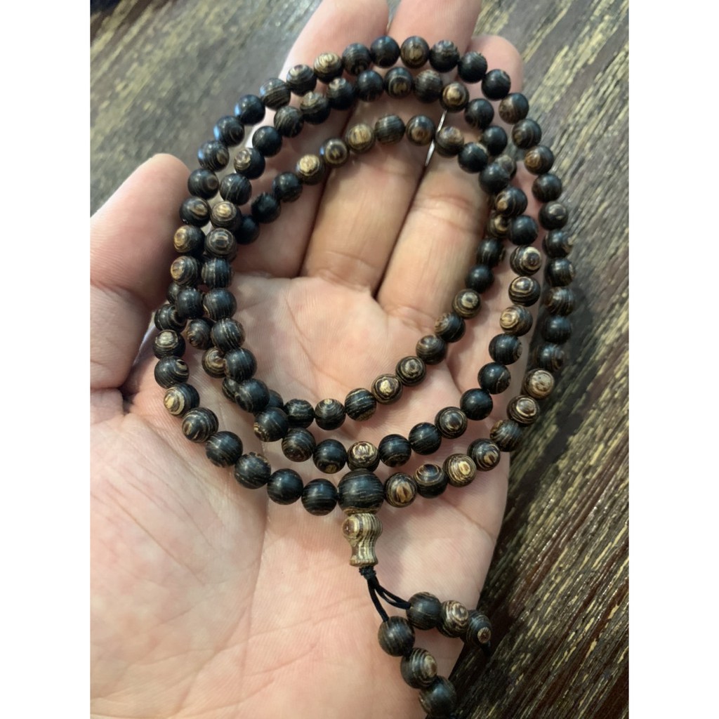Chuỗi trầm hương sánh chìm 108 hạt 6li