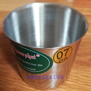 Ly Làm Đá Inox(7cm,8cm)- 10 cái