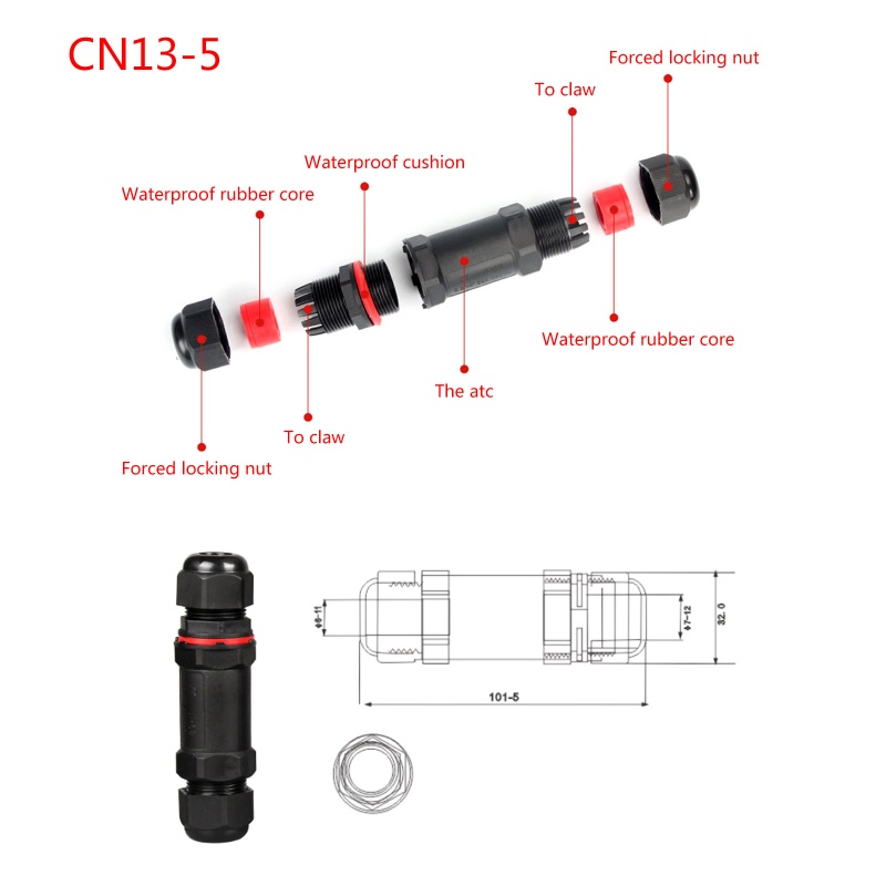 Đầu Nối Dây Cáp Chữ T Bằng Nhựa Chống Thấm Nước