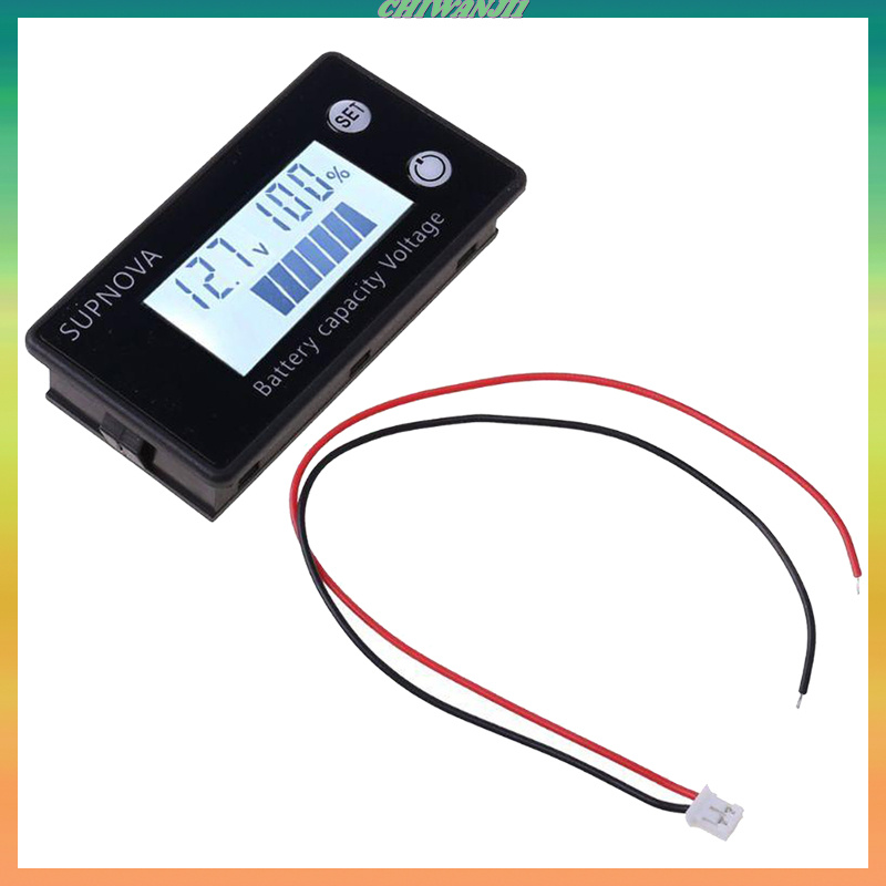 Vôn Kế Dc 8v-100v Có Màn Hình Hiển Thị Lcd Chuyên Dụng Cho Xe Mô Tô / Xe Hơi Chiwanji1