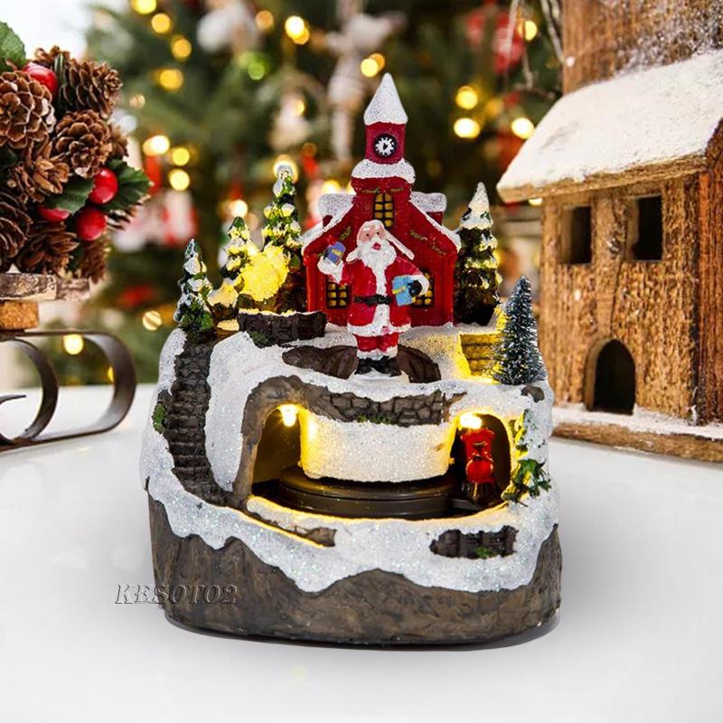 [Kesoto2] Tượng Nhựa Resin Trang Trí Giáng Sinh Cho Phòng Ngủ Nhà Hàng Kỳ Nghỉ