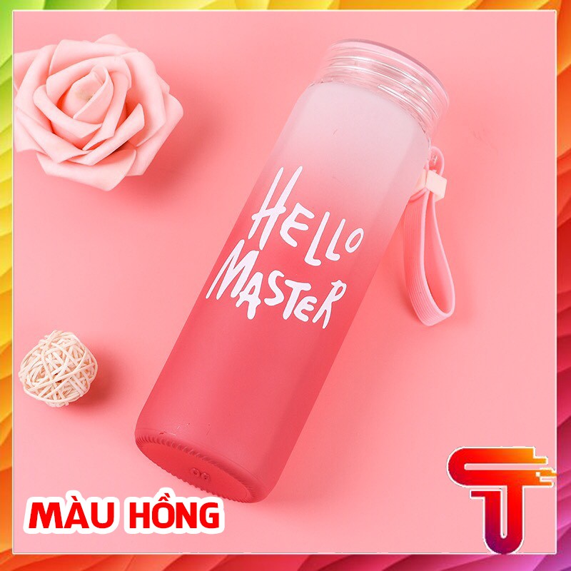 Bình thủy tinh đựng nước Hello Master 400ml