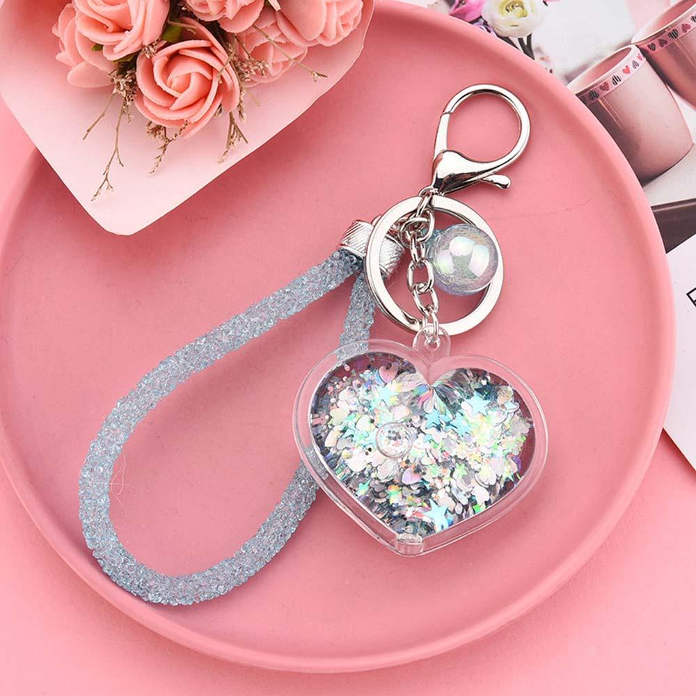 PATRICIA Móc Khóa Hình Trái Tim Trong Suốt Bằng Acrylic Sáng Tạo