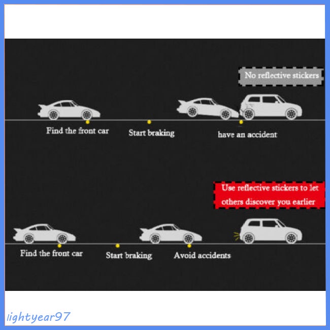 Bộ 4 Miếng Dán Phản Quang Cảnh Báo Mở Cửa Xe Hơi Chống Trầy