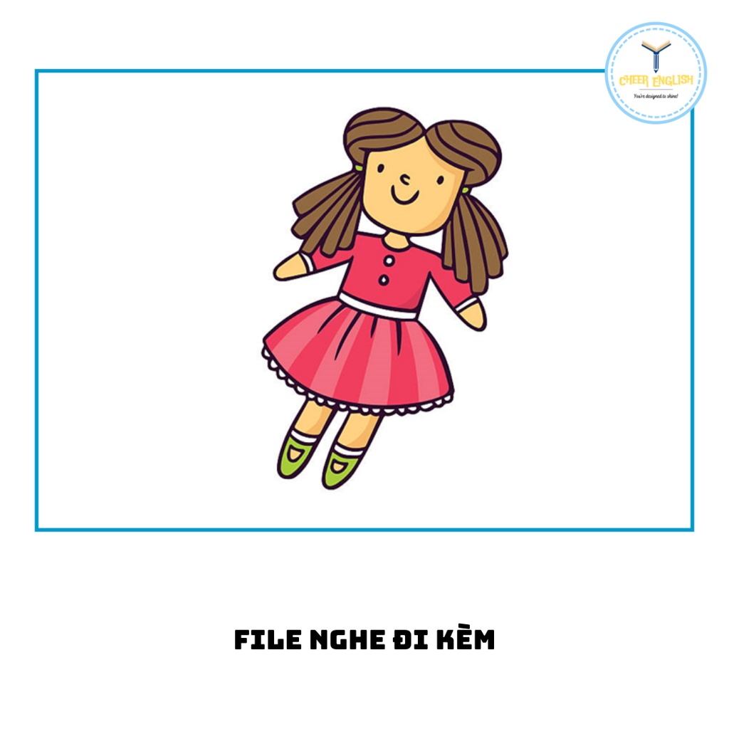 Flashcard chủ đề đồ chơi thẻ học Tiếng Anh ép plastic