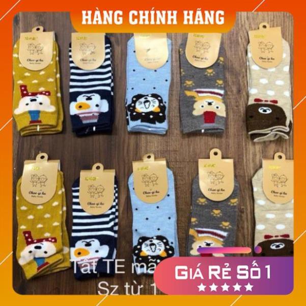 Set 10 đôi tất cổ cao hình con vật đáng yêu có size cho bé 1-13 tuổi mã 9007 - Video+ảnh thật