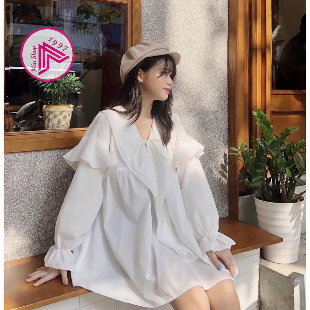 [HÌNH THẬT] Váy Đầm Baby Doll Form Rộng (TRẮNG)