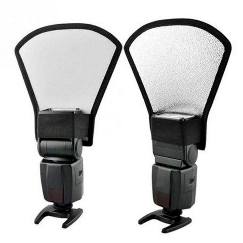 Camera Flash Diffuser Softbox Sier and White Flash Light Reflector for Reflector Photography Studio Accessories