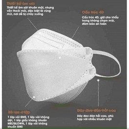 Khẩu trang y tế kf94 gói 10 chiếc