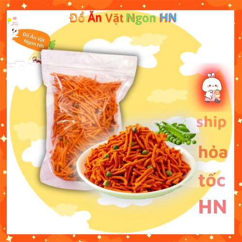 Đồ ăn vặt bim que tăm đậu hà lan 500g ăn vặt ngon không cay vị mặn nhẹ giòn ngon hấp dẫn giá rẻ