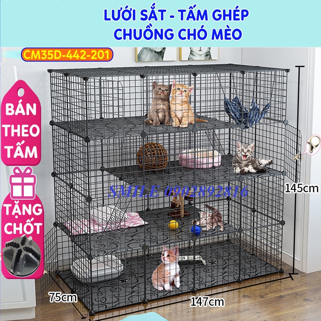 [CÓ TẶNG CHỐT GẮN] Bán lẻ theo tấm Lưới sắt lắp tủ, kệ, chuồng chó, chuồng mèo, chuồng quây, lưới ghép
