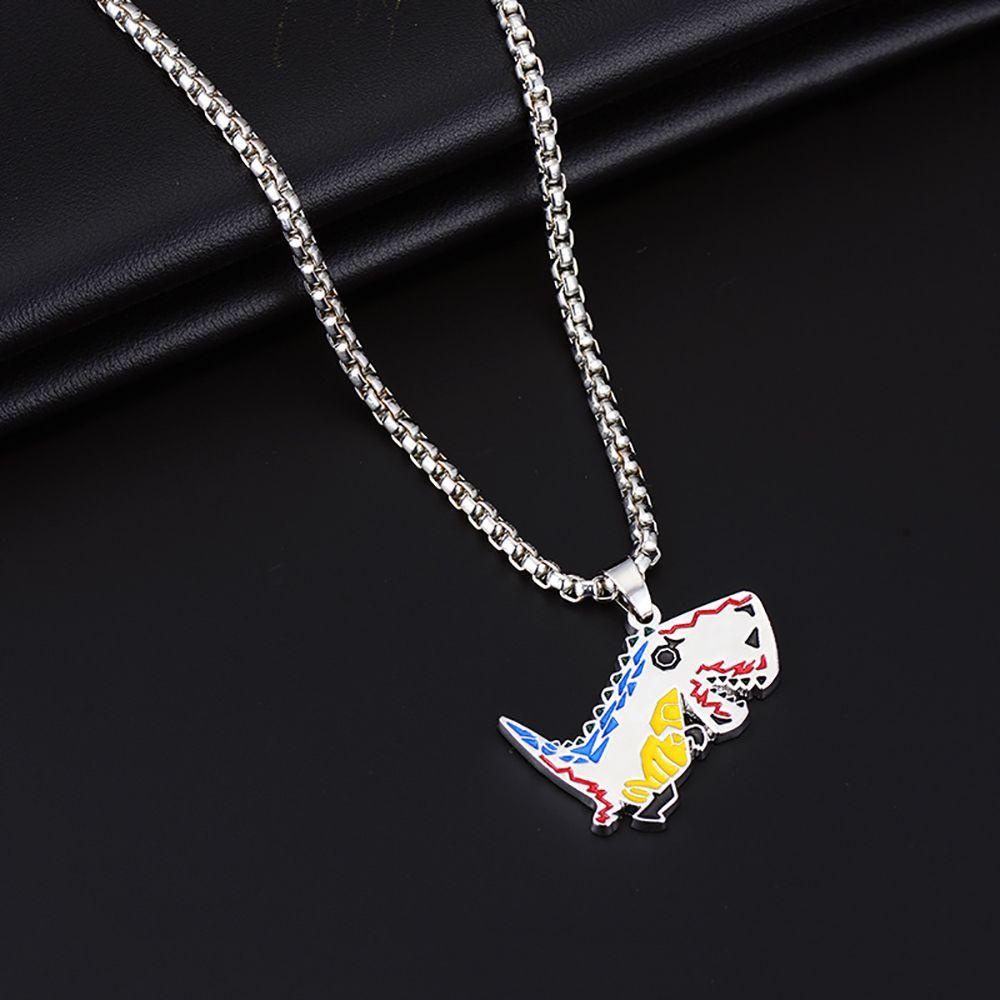 MXGOODS Vòng cổ Mặt Khủng Long Phong Cách Hip Hop Cho Nam