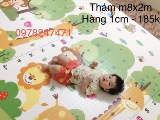 Thảm xốp Xpe gấp gọn 2 mặt, dễ vệ sinh,chống trơn trượt an toàn cho bé m8 x 2m (GIAO NGẪ