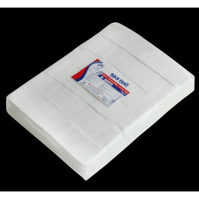 Bông Gòn Cắt Miếng Sẵn Bạch Tuyết (10×10cm) Gói 1KG: Tắm và vệ sinh cho trẻ sơ sinh.