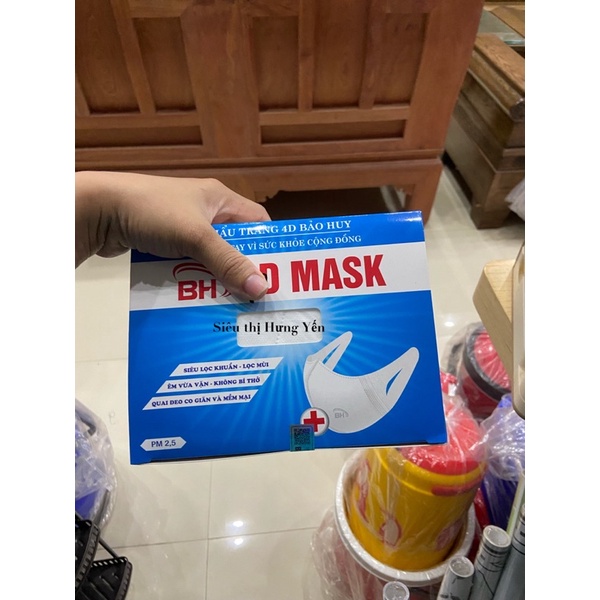 Khẩu trang 4D mask Bảo Huy chống giọt bắn