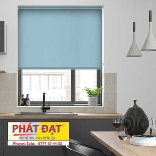 Màn sáo, rèm sáo cuốn, vải trơn 2 mặt chống nắng 100%, đặt theo yêu cầu