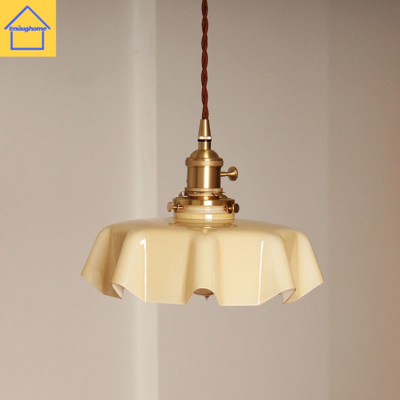 Đèn Treo Trần Nhà Bằng Kính Phong Cách Pháp Cổ Điển