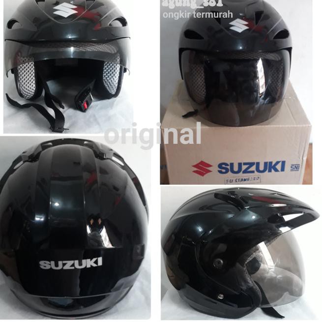 Mũ Bảo Hiểm Màu Đen Tiêu Chuẩn Cho Xe Suzuki Satria Fu 150 Sni