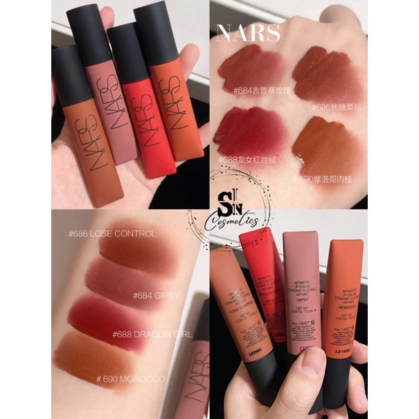 Son Nars Air Matte Lip Color Lose Control/ Pin Up/ Thrust/ Morocco/ Gipsy/  Power Trip/ Dragon Girl | Shopee Việt Nam