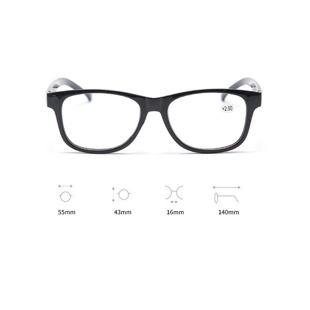 JARRED Kính Đọc Sách Gọng Vuông Màu Nâu Đen Dành Cho Nam Và Nữ