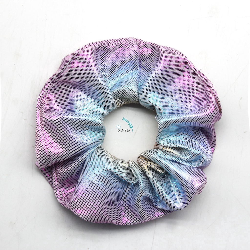 Thun cột tóc co giãn màu laser thời trang dành cho nữ