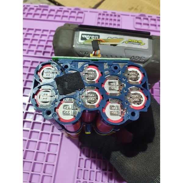 Pin 36v 5Ah Ryobi lỗi tháo lấy cell Li-ion 3.7v LG LGABHE21865