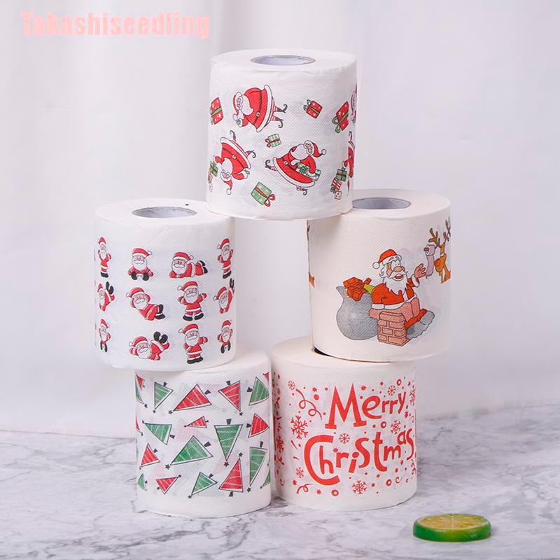 Cuộn khăn giấy họa tiết giáng sinh dễ thương