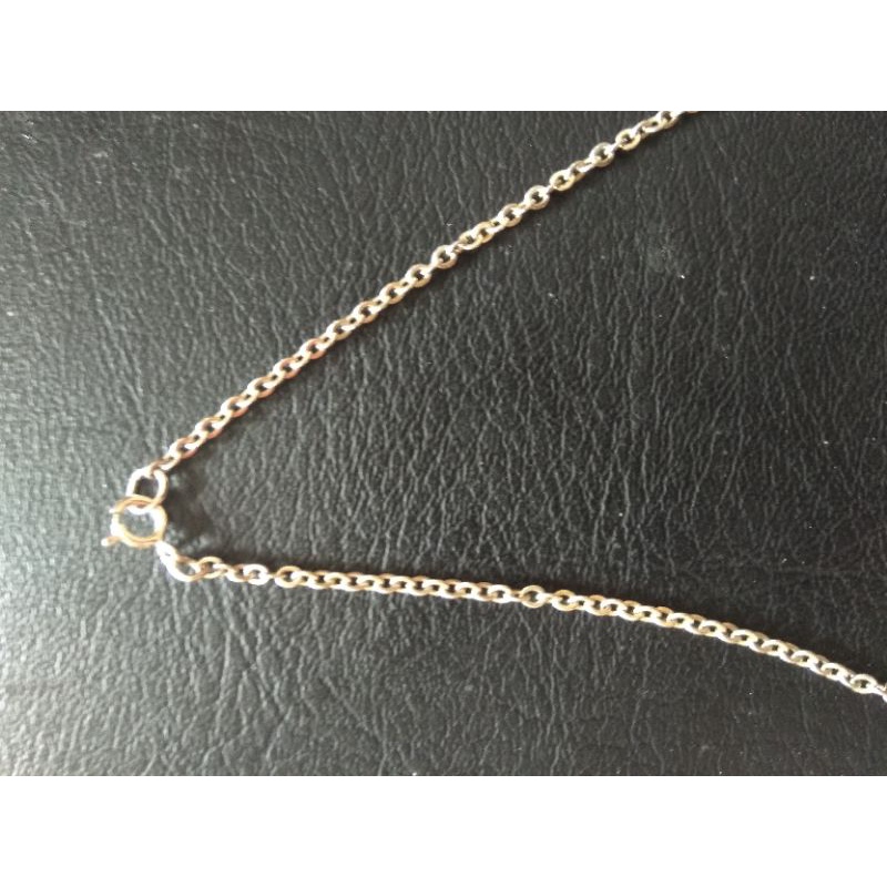 Vòng cổ mặt 5 viên đá cz khoá bạc