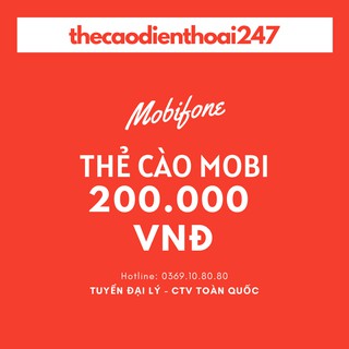 Thẻ mobi 200k / mobifone 200k - nạp trả trước và trả sau