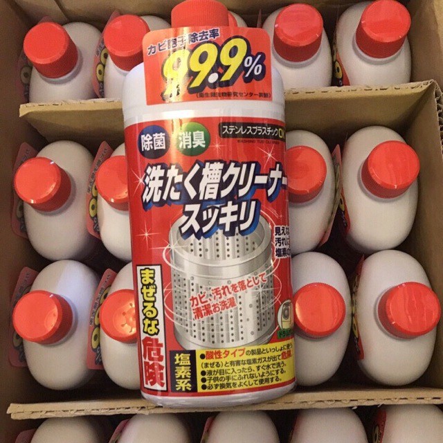 Nước Tẩy Lồng Máy Giặt Nhật Rocket 99.9% NỘI ĐỊA NHẬT Chai 550ml