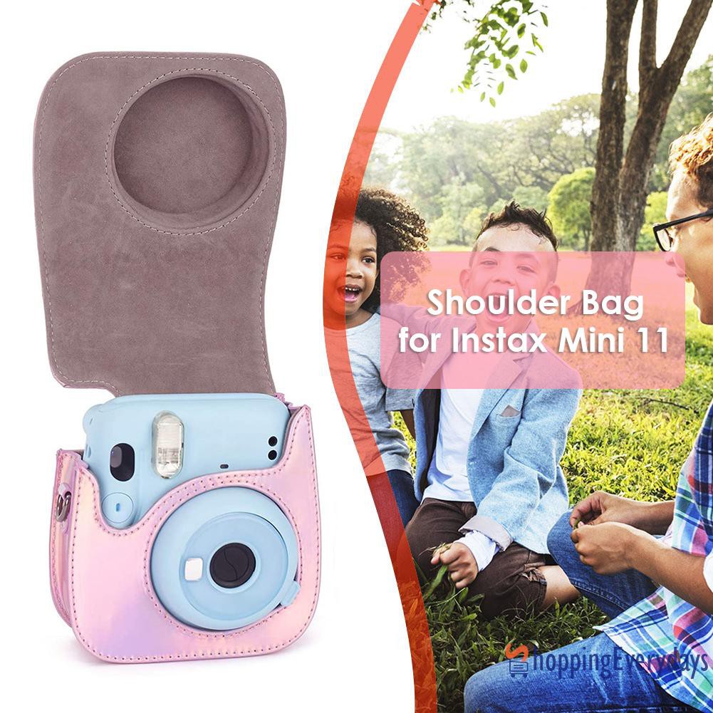 Túi Da Pu Đeo Vai Đựng Máy Ảnh Fujifilm Instax Mini 11 9 8 + 8