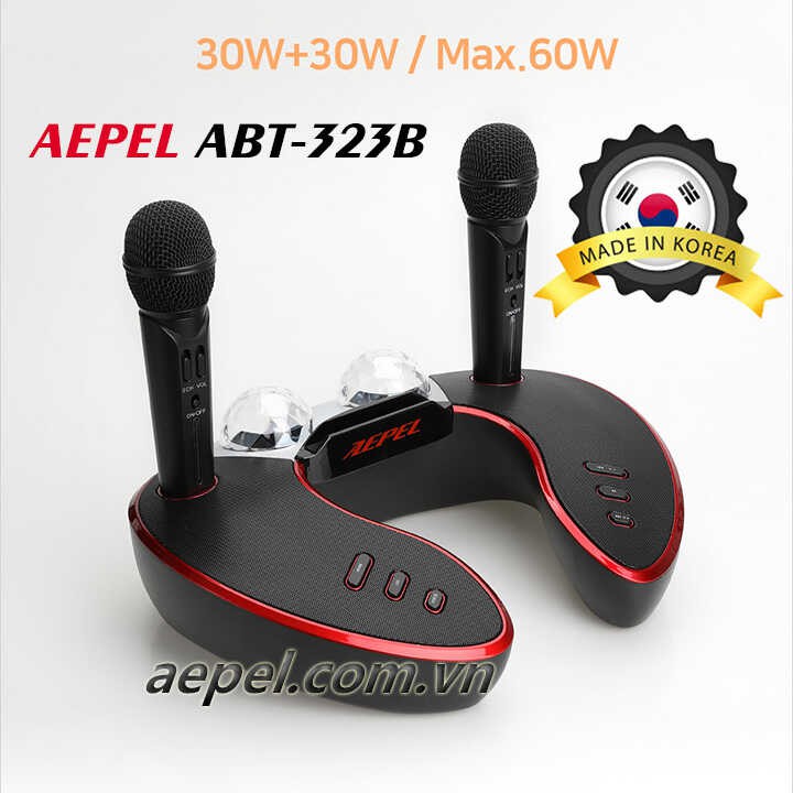 LOA KARAOKE DI ĐỘNG MICRO KHÔNG DÂY AEPEL ABT 323B HÀN QUỐC (MADE IN KOREA)