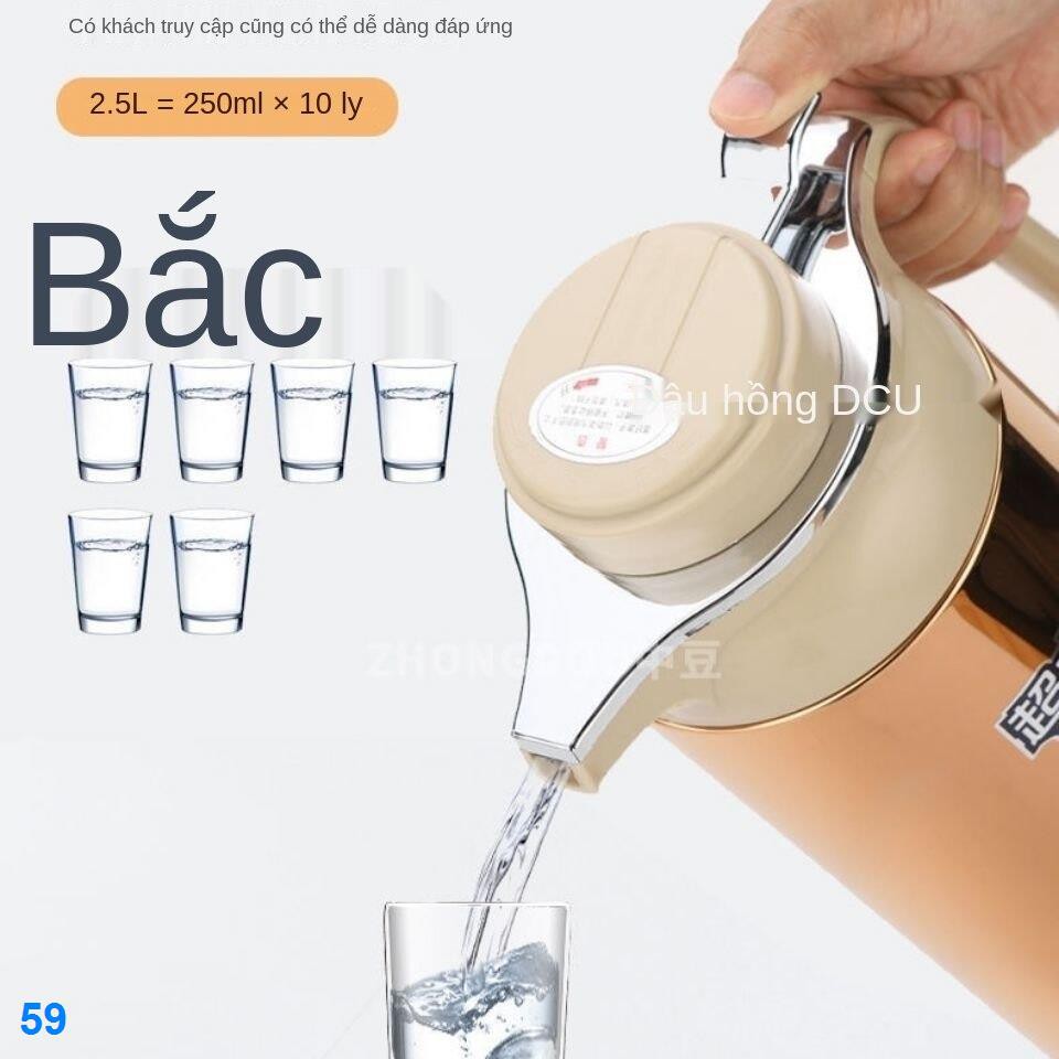 2021 ▣Bình bảo ôn chính hãng gia dụng thủy điện dung tích lớn giữ nhiệt chân không inox 304 2,5 lít