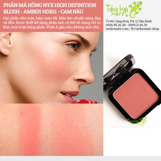 Phấn má hồng lì NYX HD Blush - HDB11 Amber - Cam Nâu
