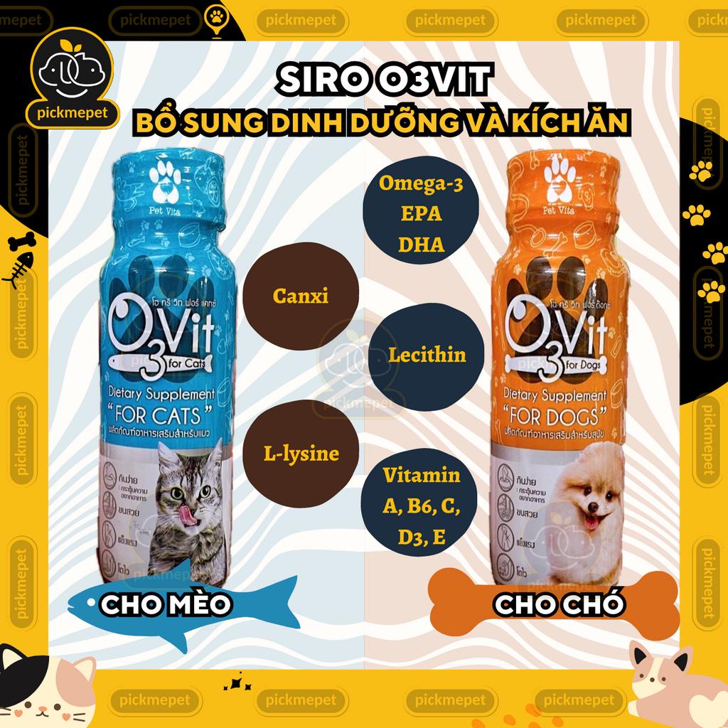 [50ml] O3VIT, O3 VIT, O 3Vit - Tăng Thèm Ăn, Tăng Đề Kháng, Hỗ Trợ Tiêu Hóa, Omega3, Vitamin Cho Chó Mèo