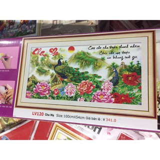 Tranh đính đá Cha Mẹ KT:100x54cm
