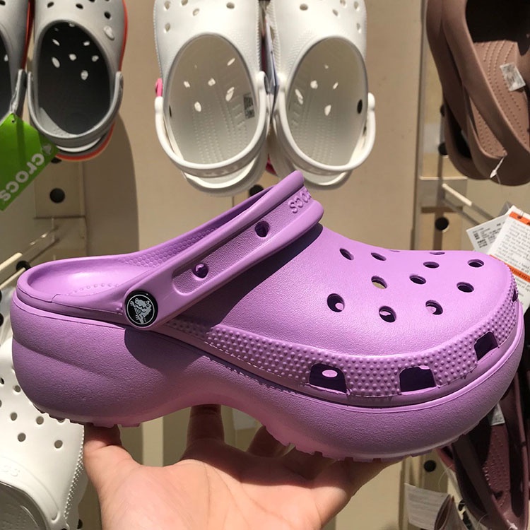CROCS Guốc Cao 4.1cm Phong Cách Cổ Điển Cho Nữ#206750