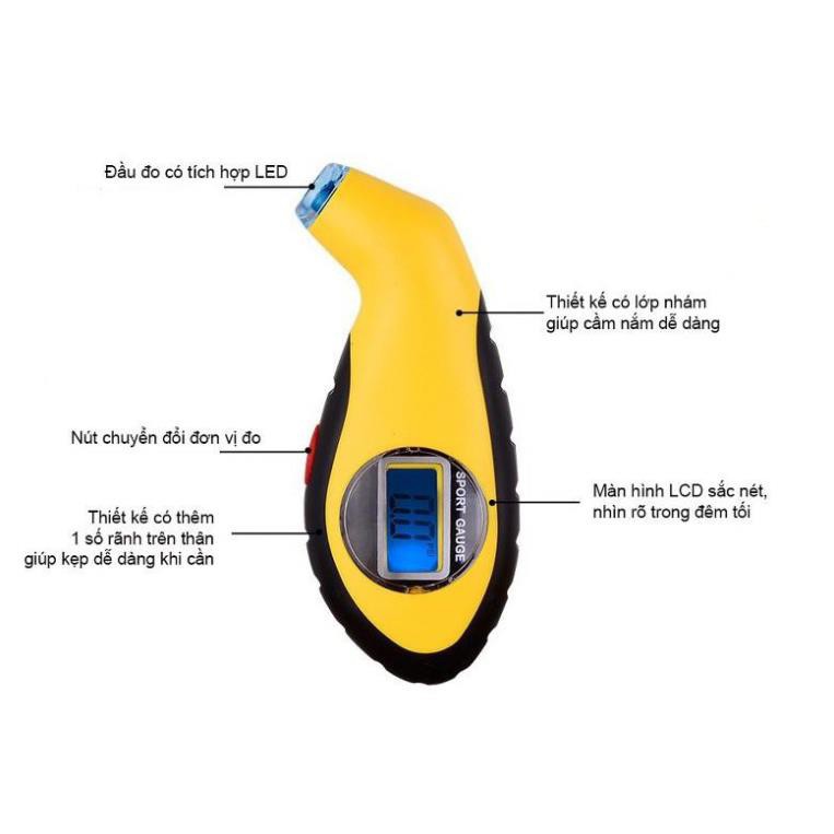 Đồng hồ đo áp suất lốp độ chính xác cao Tire Gauge - chính hãng nhập khẩu bởi phukienthanhduc.com