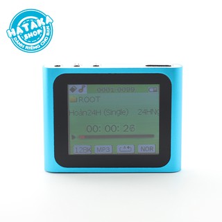 Máy nghe nhạc mp3 JS-06 màn hình LCD kẹp gắn quần áo tặng tai nghe và dây sạc