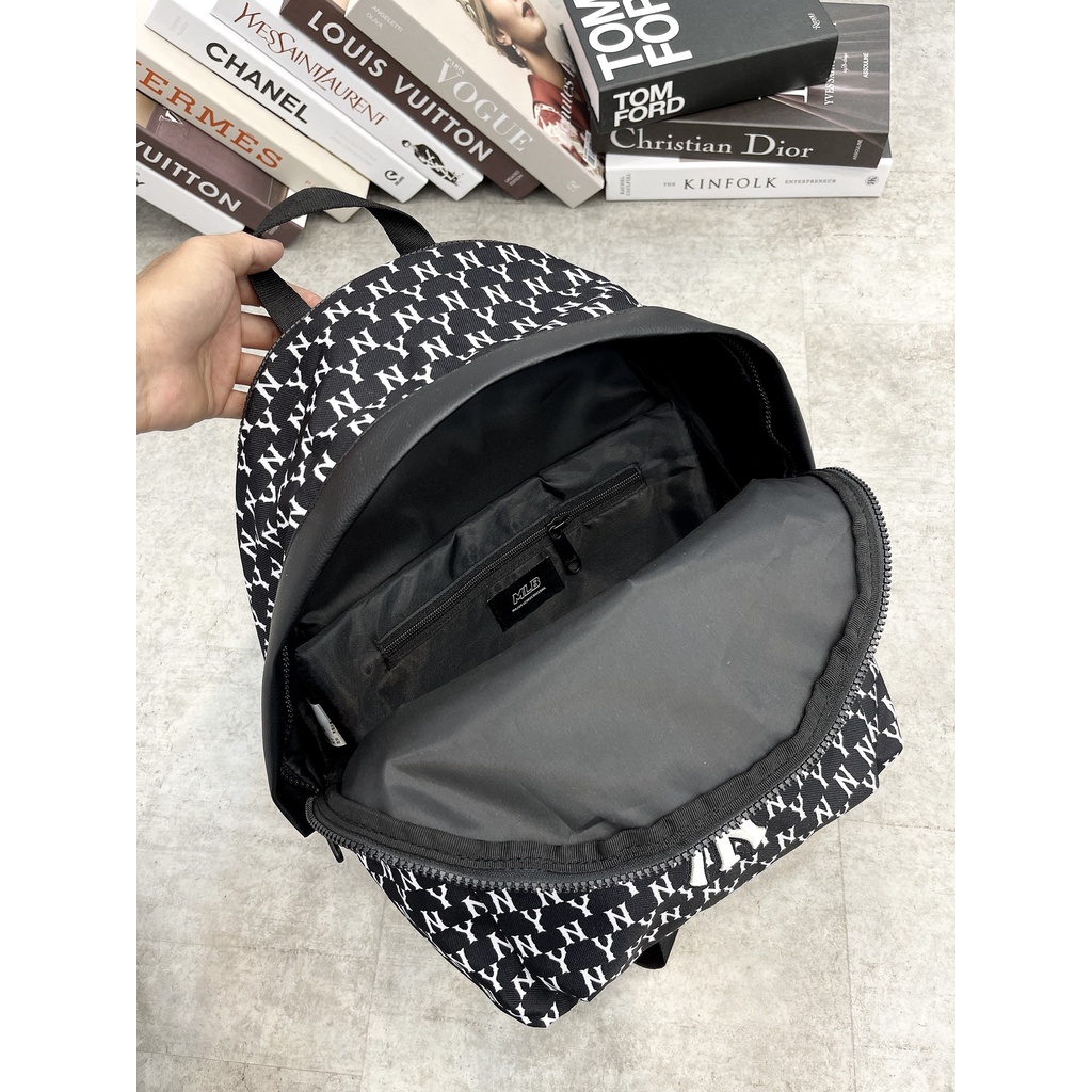 Balo NY M.L.B Monogram Backpack - Black XUẤT DƯ FULL TEM TAG